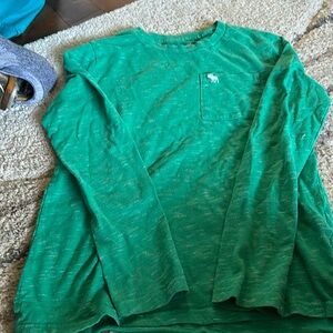 Abercrombie kids, green shirt long sleeve
